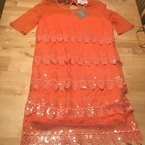 🏵🏵🏵Buy1Get1Free Badgley Mischka orange dress